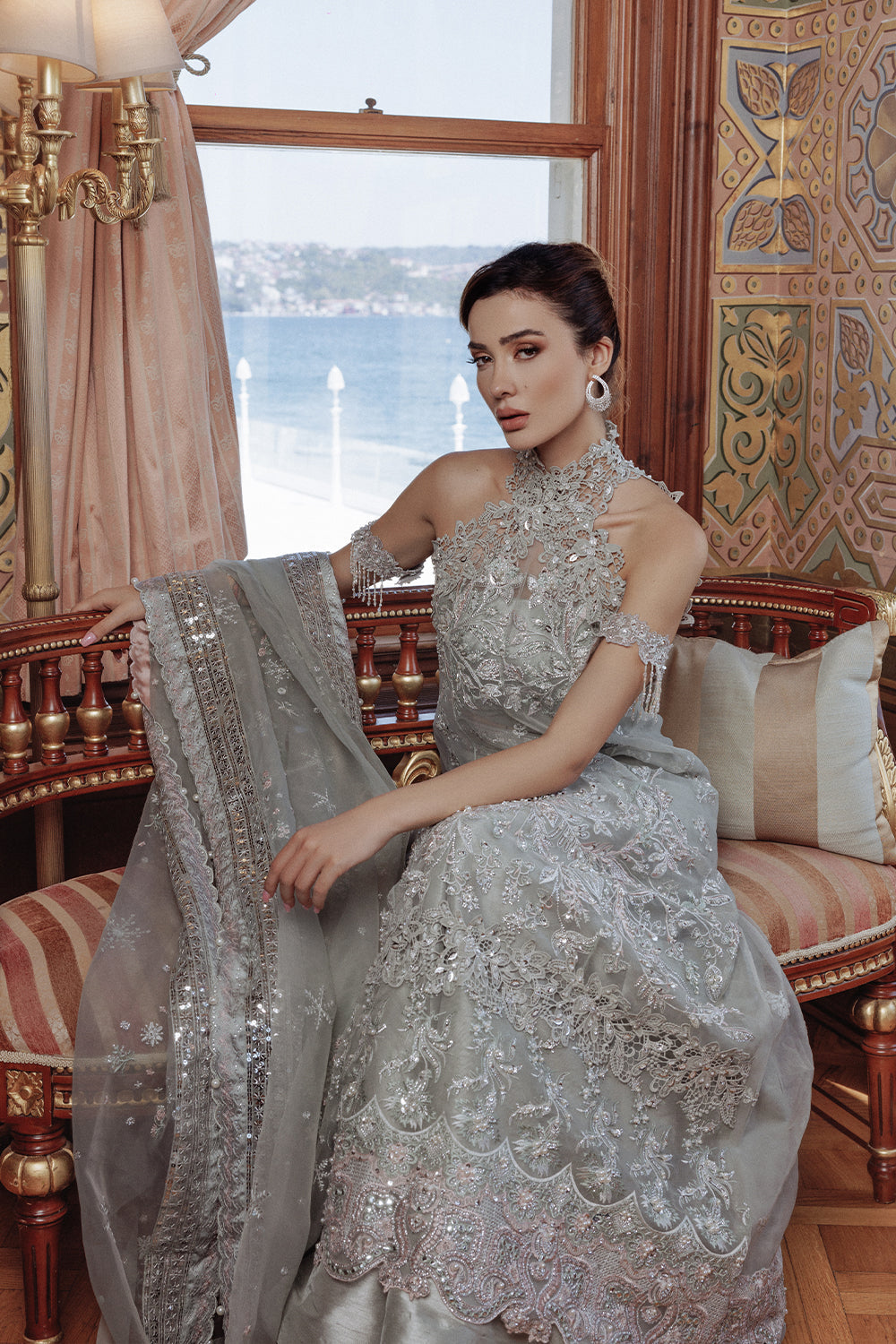 Lumiere By Saira Rizwan Embroidered Organza 3Pc Suit SR-03 - Riwayat-e-khas