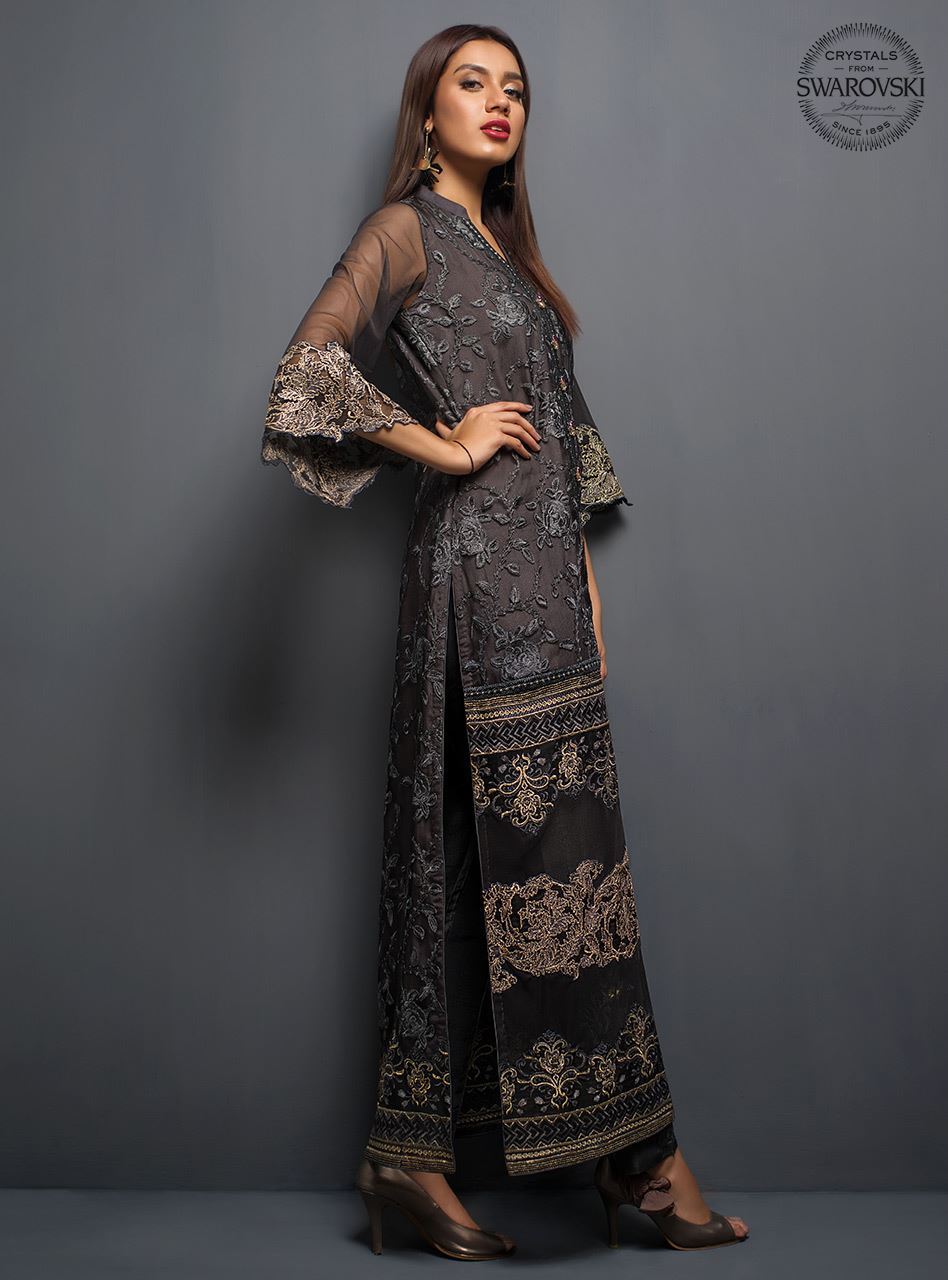 Zainab Chottani | Luxury Pret | THE CHARCOAL TEAL