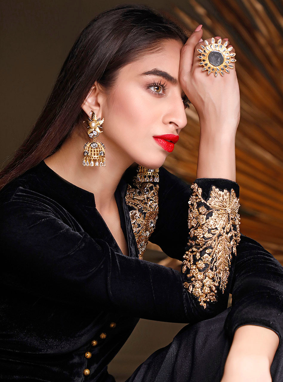 Zainab Chottani | Luxury Pret | BLACK SANDSTONE