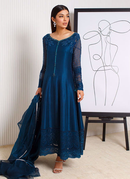Farah Talib Aziz | Designer Picks 24 | SAPPHIRE CUTWORK SHIRT AND DUPATTA