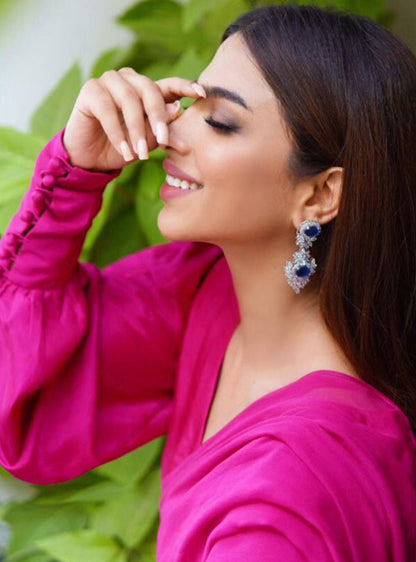 Zainab Chottani | Luxury Pret | FUSCHIA PINK SAREE