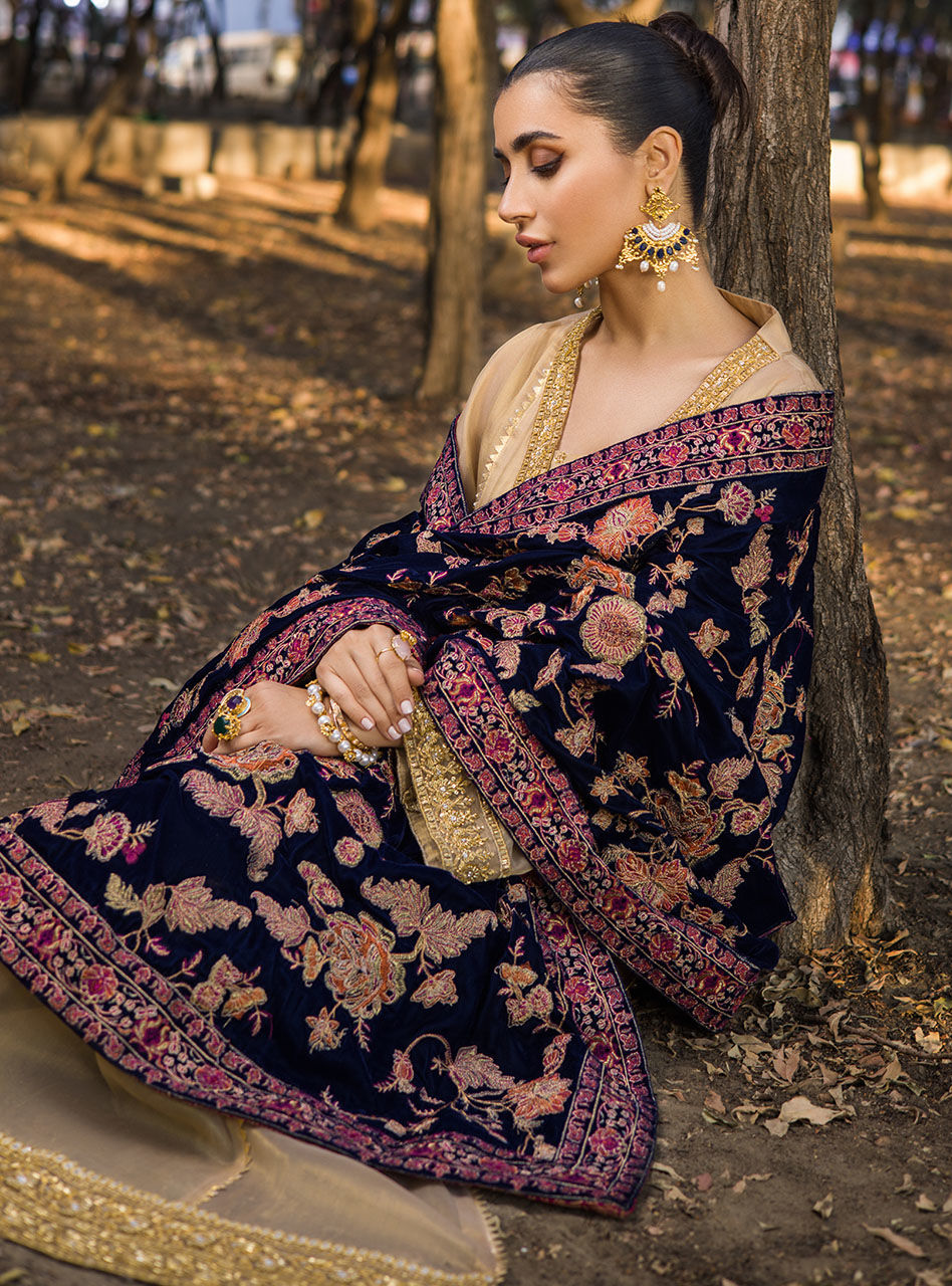 Zainab Chottani | Luxury Pret | MEHMAL- BLUE