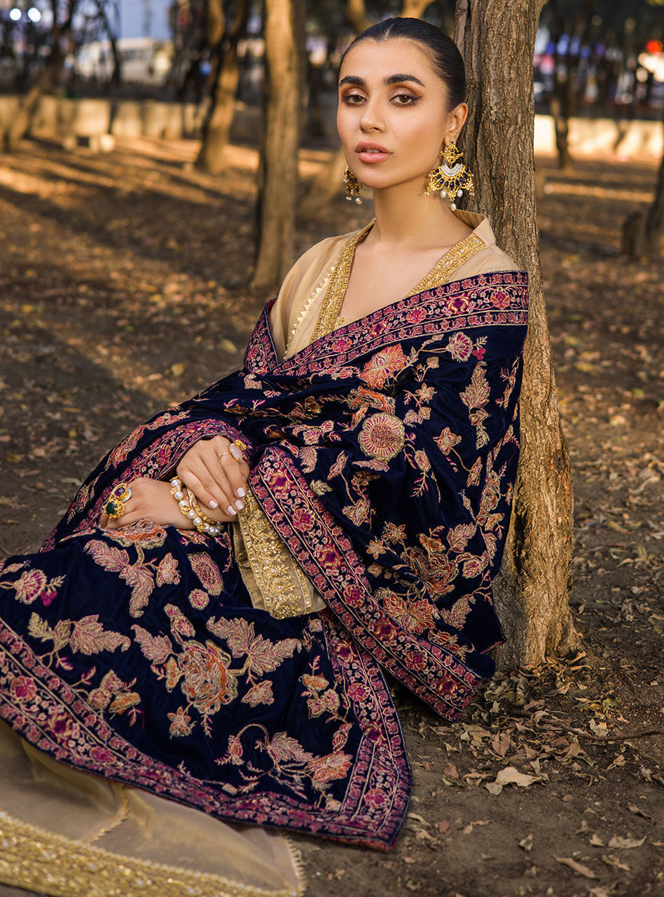 Zainab Chottani | Luxury Pret | MEHMAL- BLUE