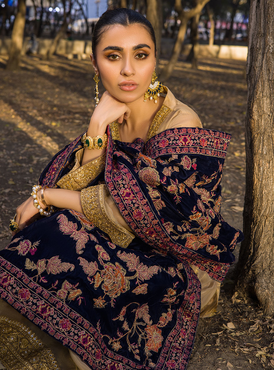 Zainab Chottani | Luxury Pret | MEHMAL- BLUE