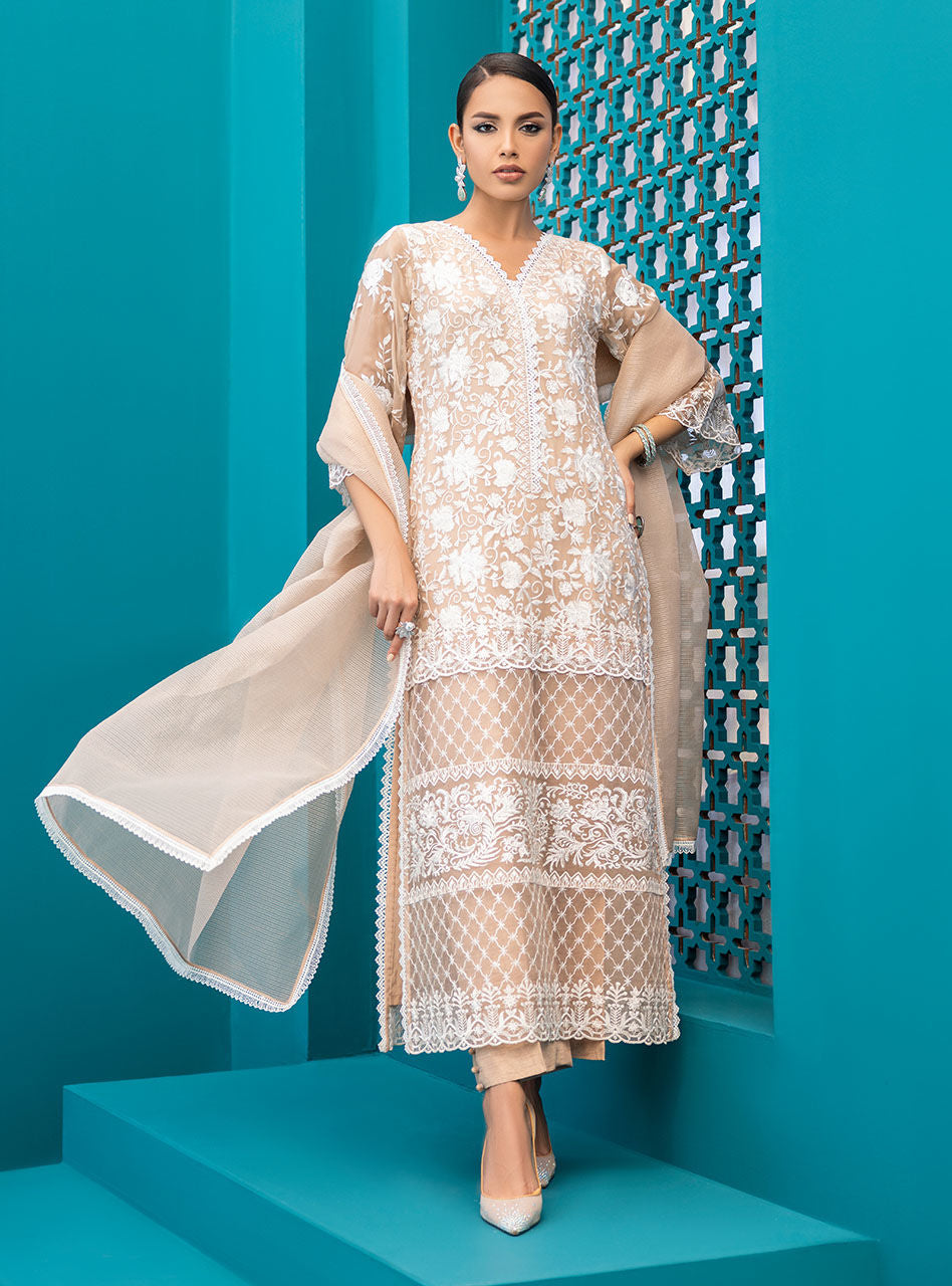 Zainab Chottani | Luxury Pret | BEIGE SHELL
