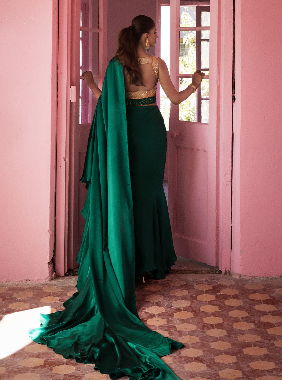 Zainab Chottani | Semi Formals | EMERALD TAUPE