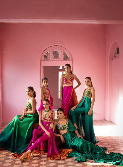 Zainab Chottani | Semi Formals | FUSCHIA QUARTS