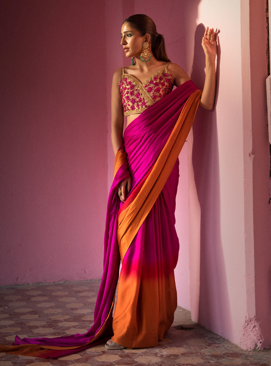 Zainab Chottani | Semi Formals | FUSCHIA QUARTS