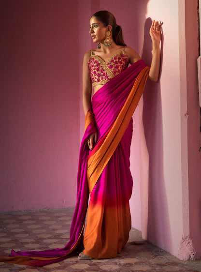 Zainab Chottani | Semi Formals | FUSCHIA QUARTS