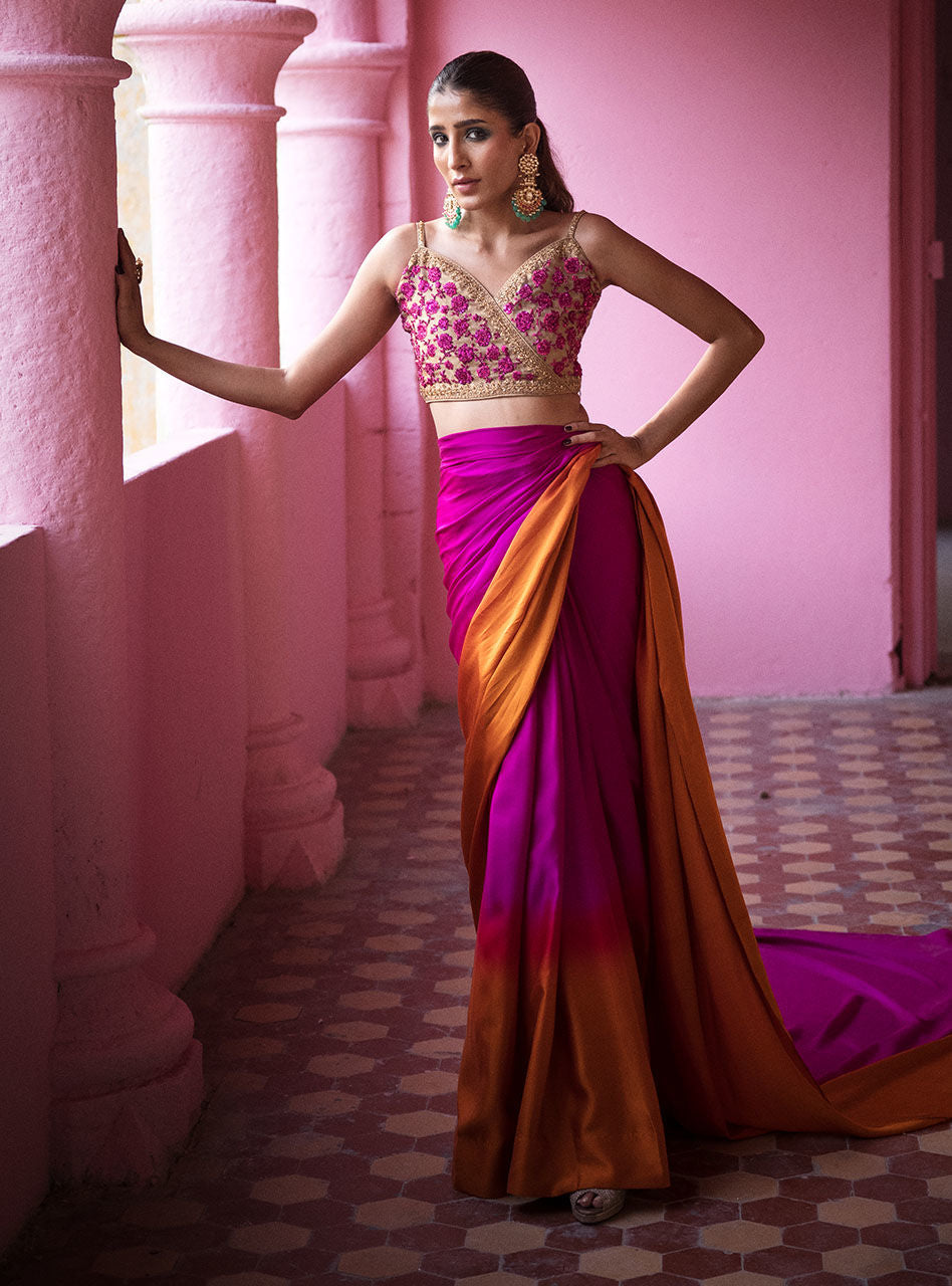 Zainab Chottani | Semi Formals | FUSCHIA QUARTS