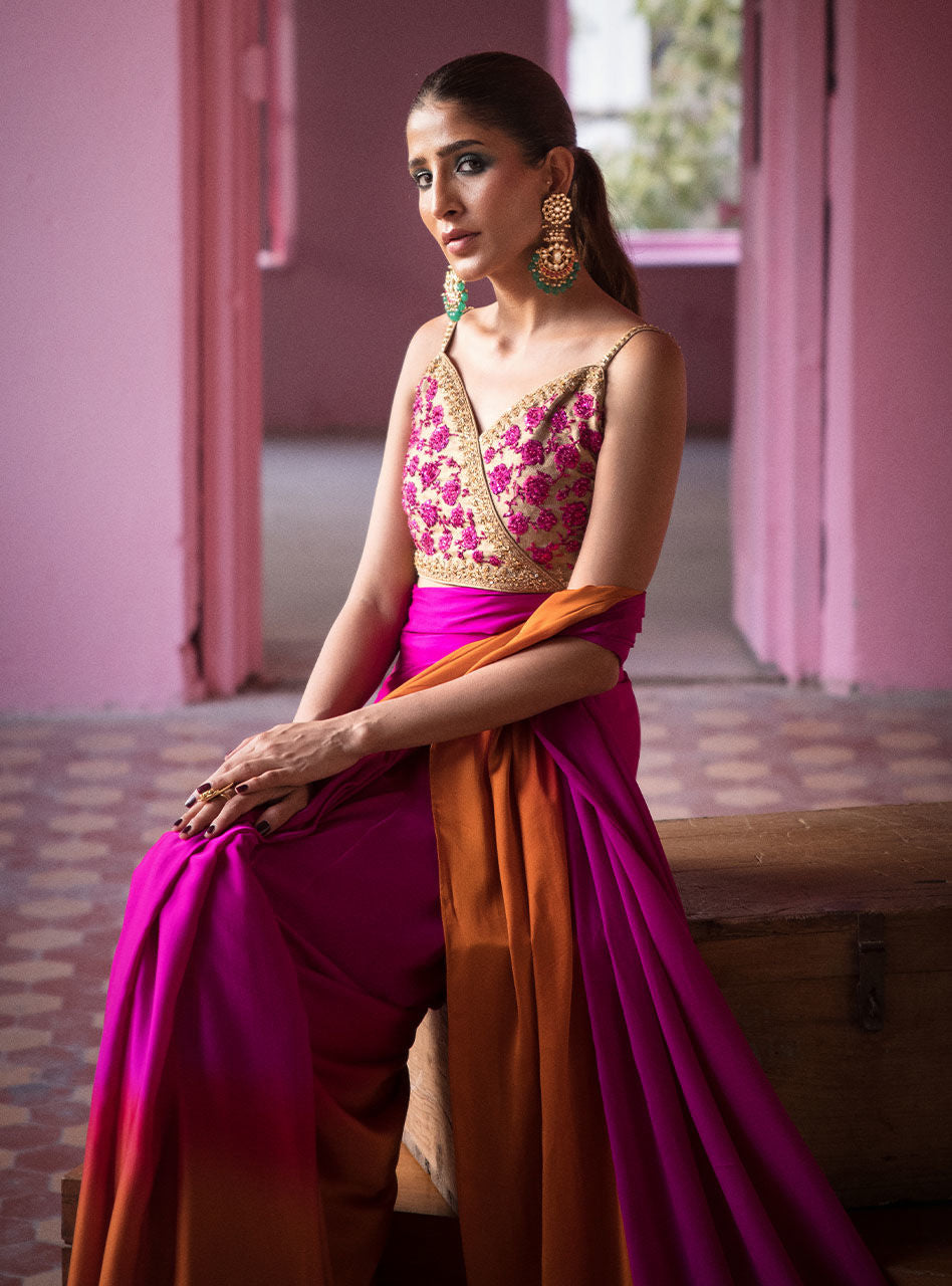 Zainab Chottani | Semi Formals | FUSCHIA QUARTS