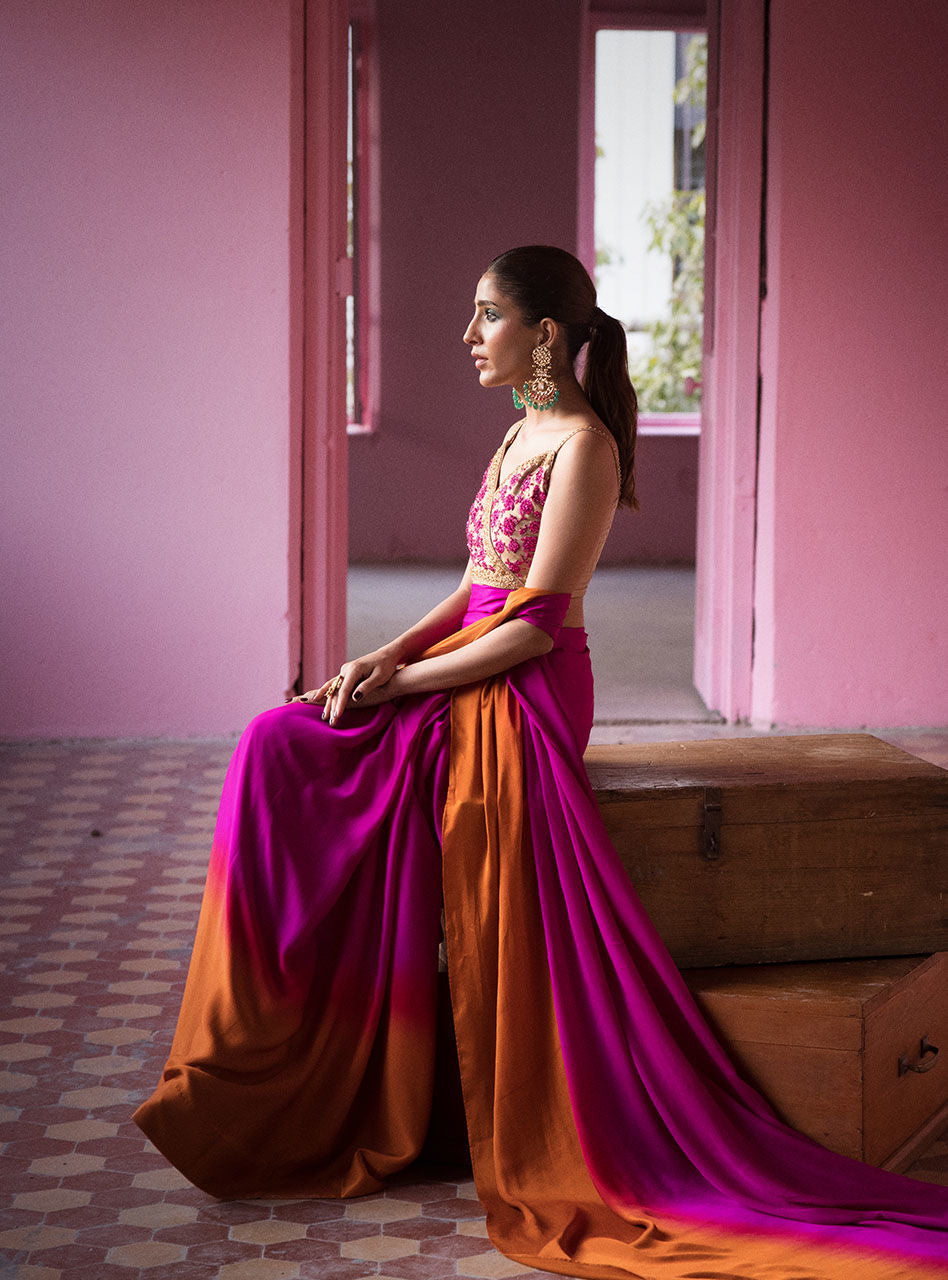 Zainab Chottani | Semi Formals | FUSCHIA QUARTS