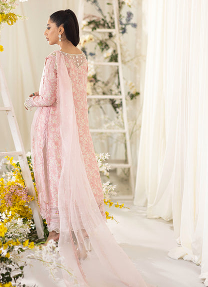 Farah Talib Aziz | Designer Picks 24 | OLEA BLUSH SILK SHIRT AND PRE-DRAPED DUPATTA