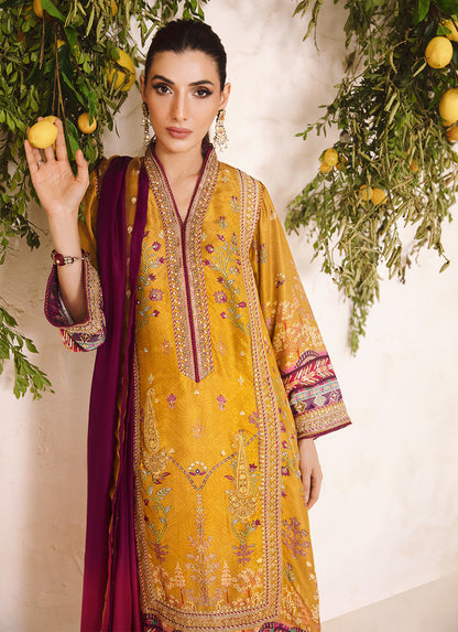 Farah Talib Aziz | Designer Picks 24 | ZARF OCHRE SHIRT AND DUPATTA