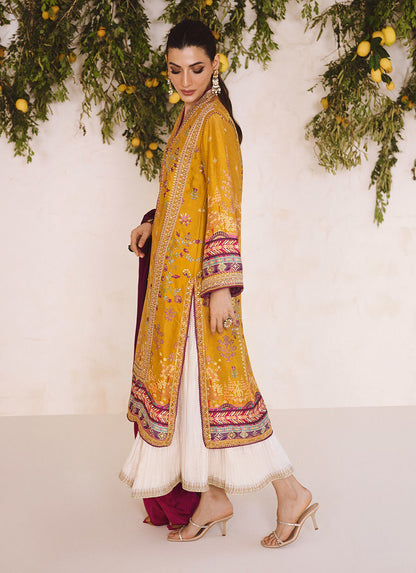 Farah Talib Aziz | Designer Picks 24 | ZARF OCHRE SHIRT AND DUPATTA
