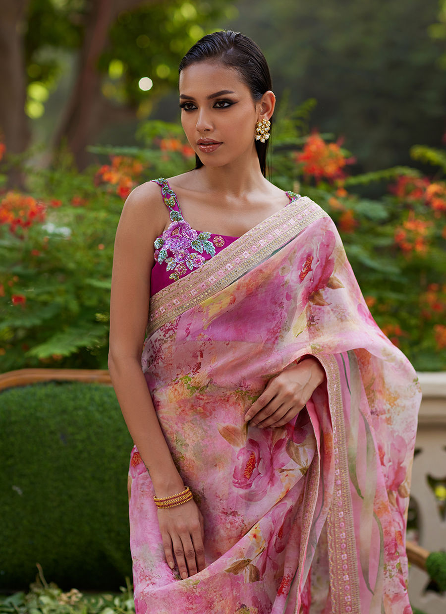 Farah Talib Aziz | Mayna Festive Prints 24 | Marzeia Saree