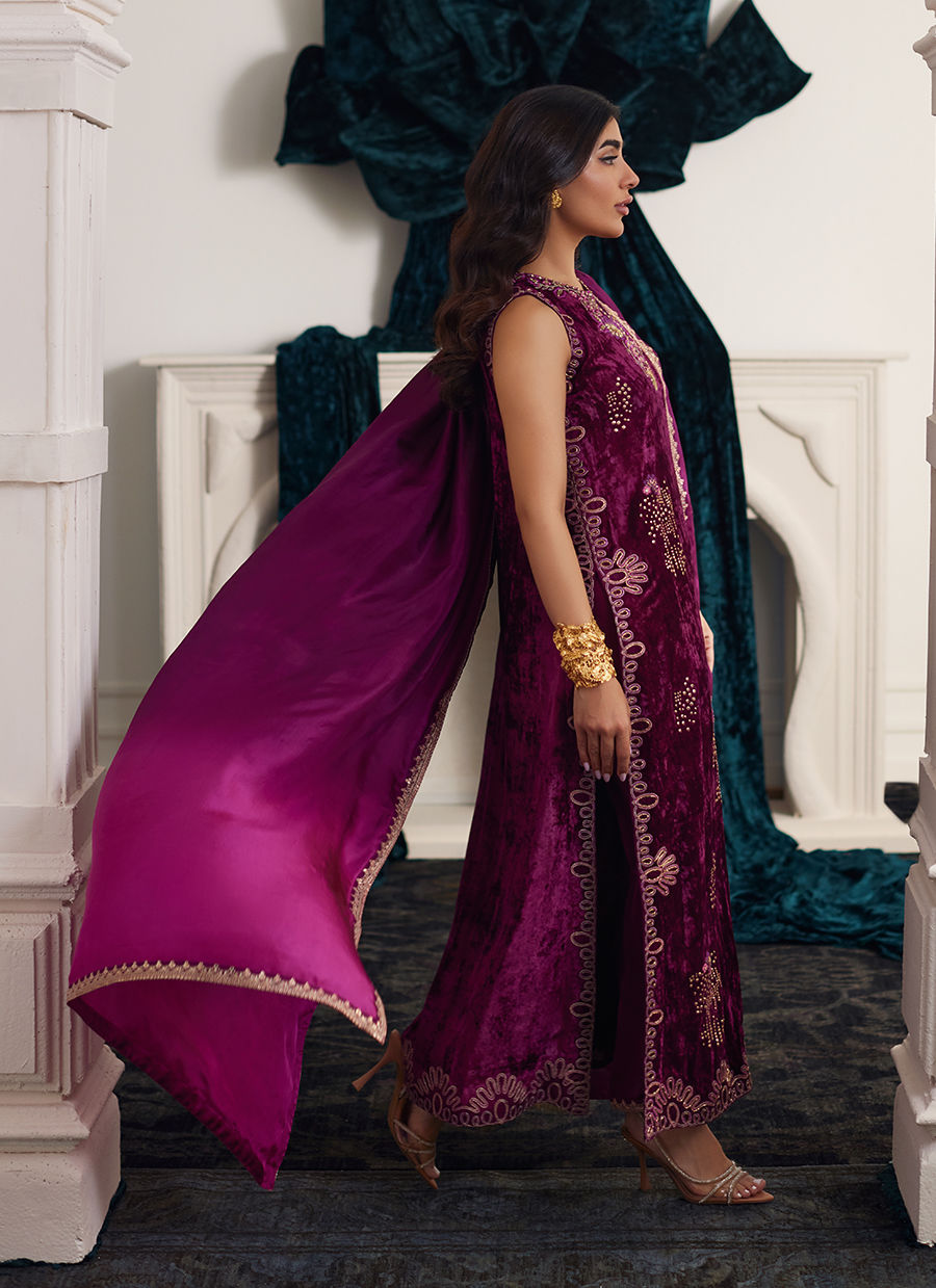 Farah Talib Aziz | Velvets The After Party | CHANTELLE SHIRT AND DUPATTA