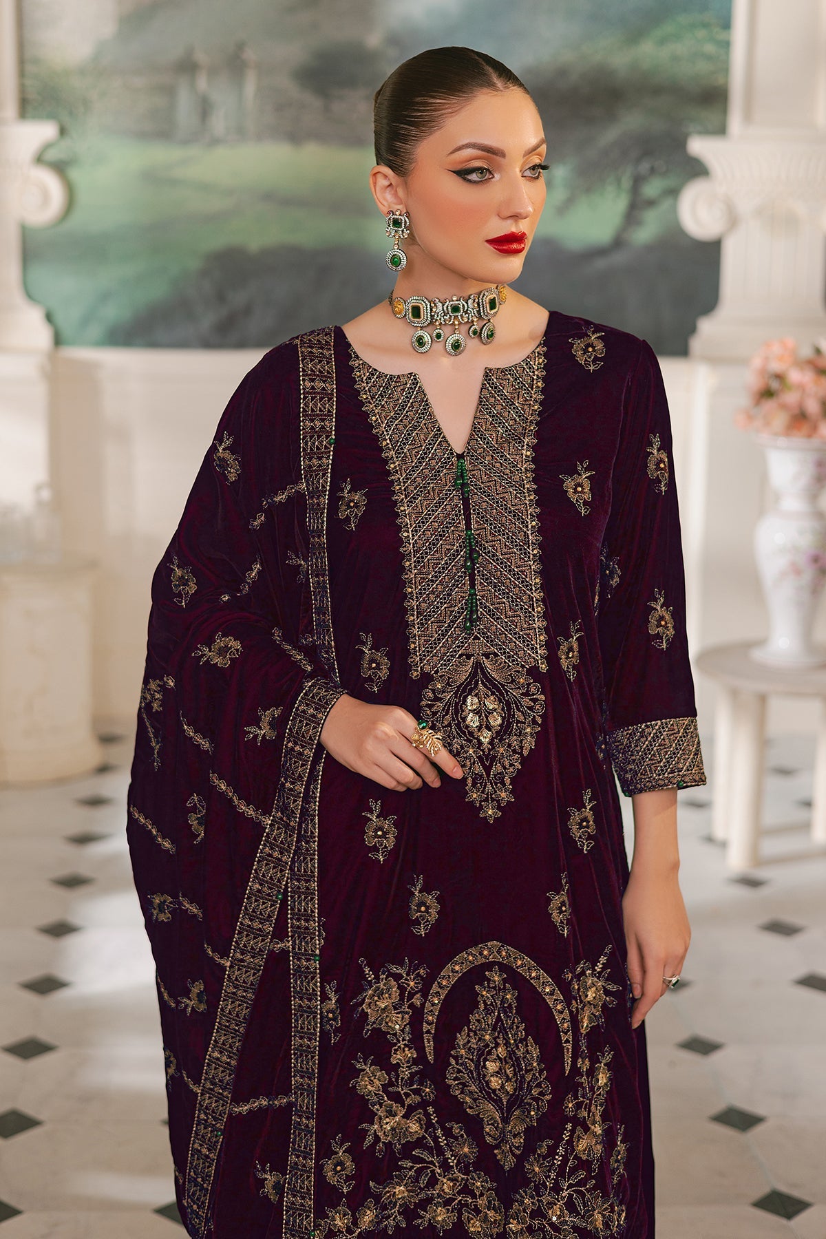 Raeesa Premium | Bareeza Velvet | VL-92