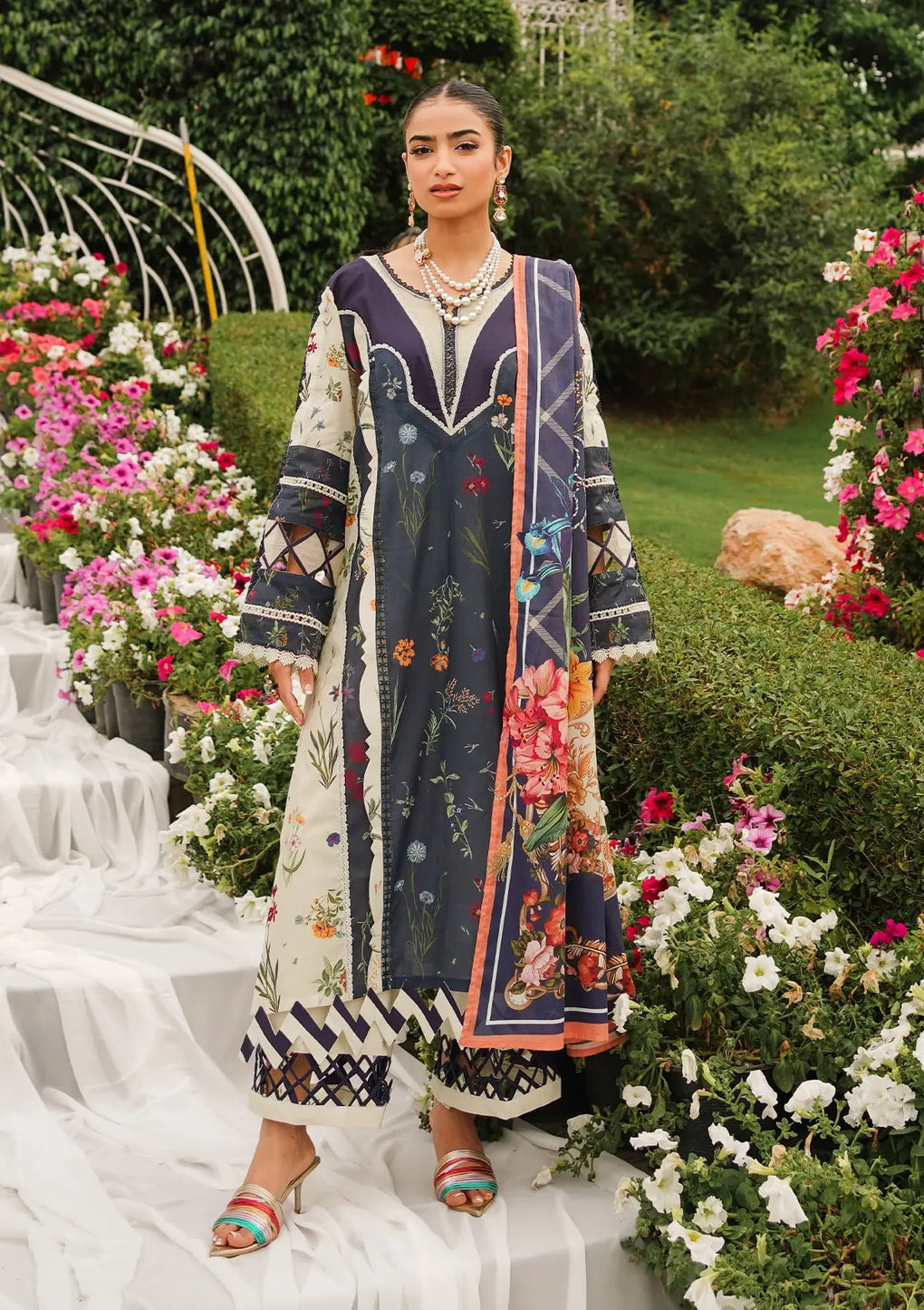 Elaf Premium | Printed Collection 24 | EEP-08B - Breeze Together