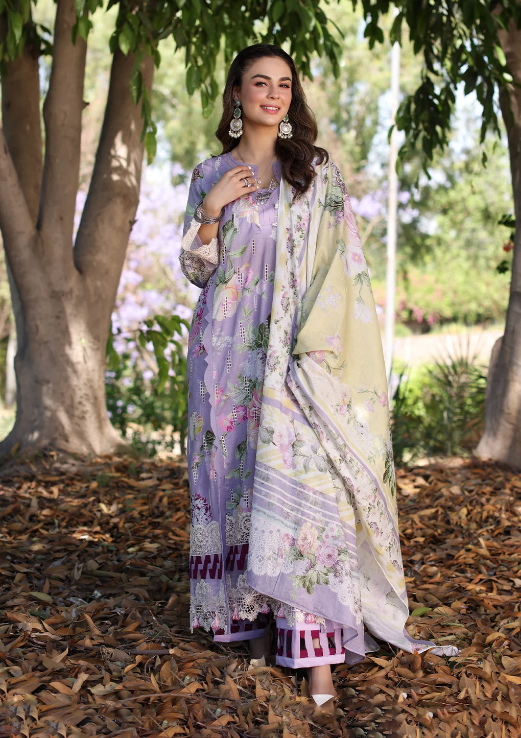 Elaf Premium | Prints Chikankari 24 | 03A LILAC L’AMOUR