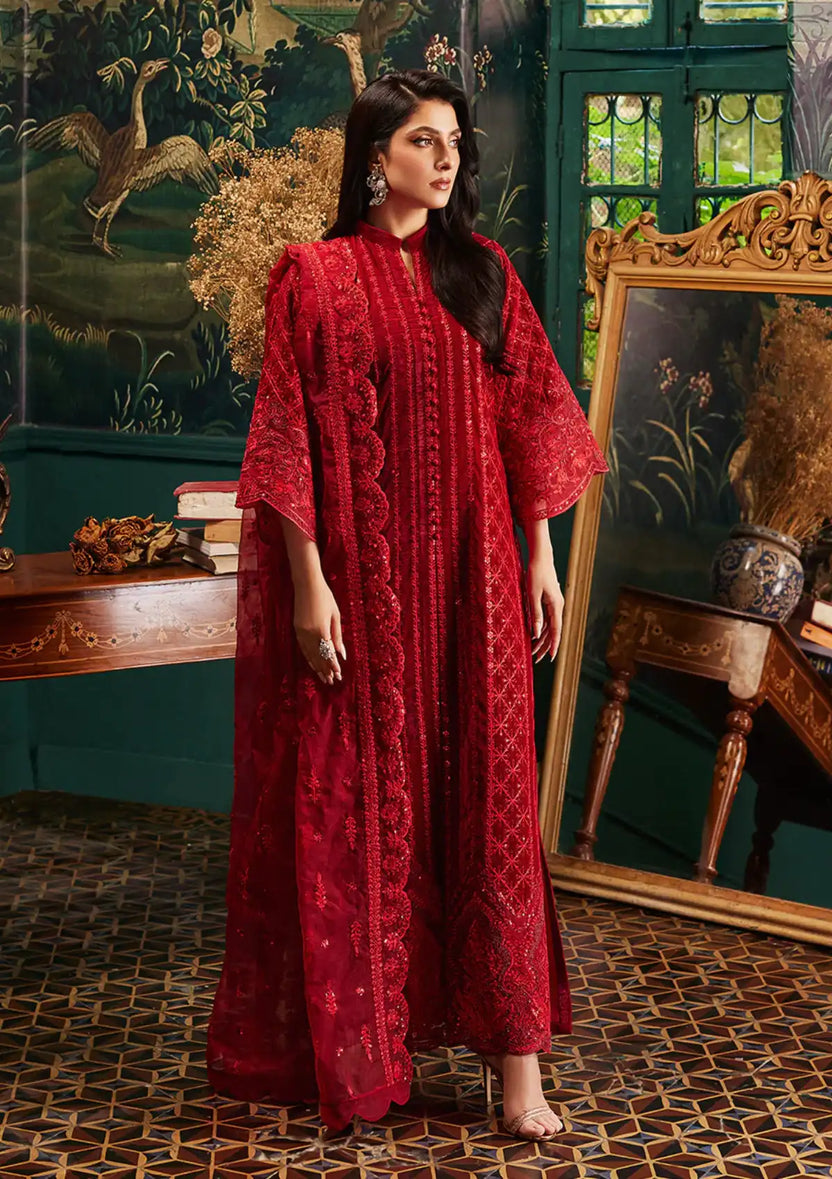 Zainab Chottani | Embroidered Velvet | SURKH D-05