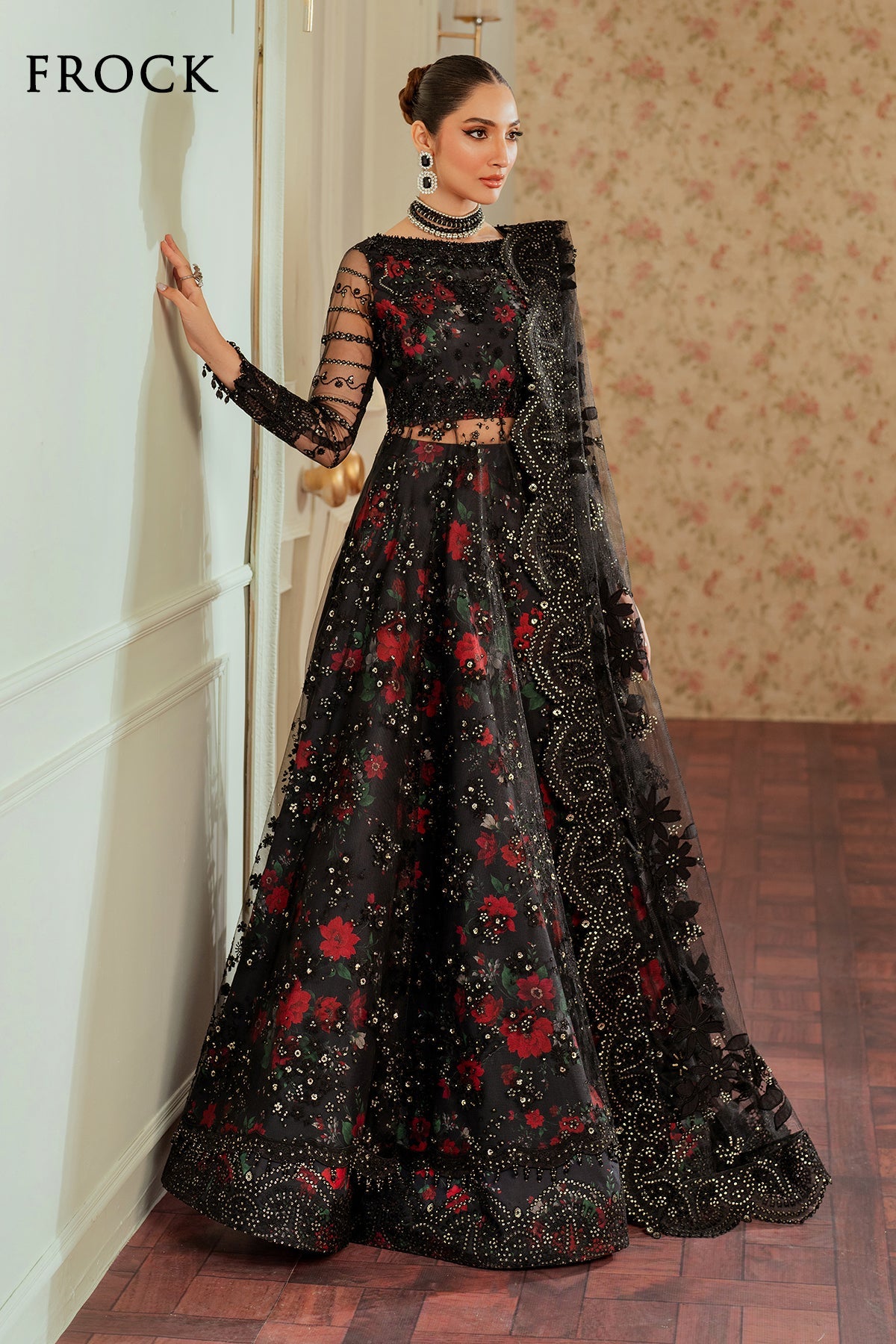 BAROQUE__EMBROIDERED NET CH13-05 STITCHED
