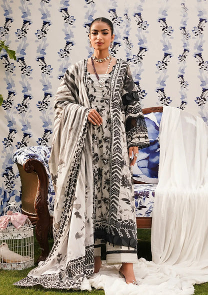 Elaf Premium | Printed Collection 24 | EEP-07B - Black Blossom