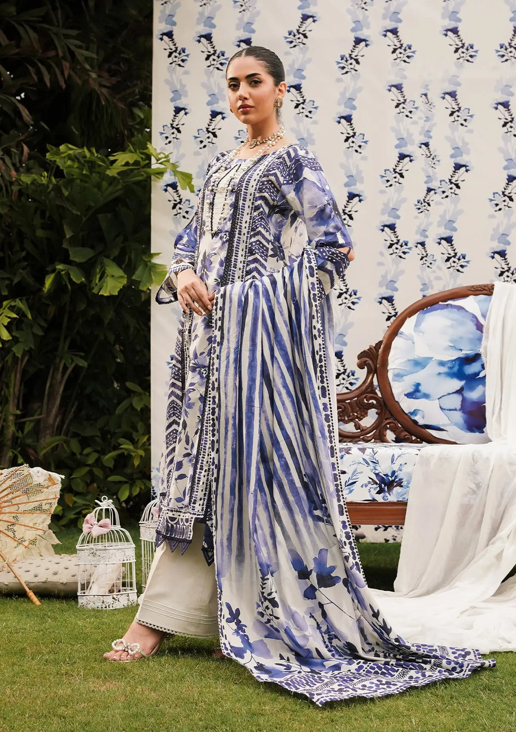 Elaf Premium | Printed Collection 24 | EEP-07A - Shadow Sisters