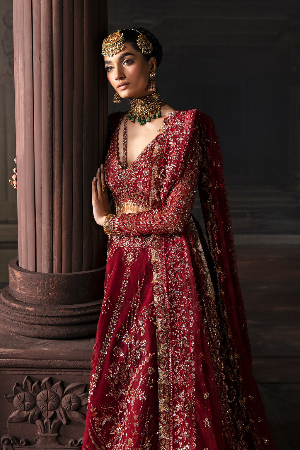 Afrozeh-The Brides Wedding Formal 3Pc Suit AFB-V1-01 Emmaline - Riwayat-e-khas
