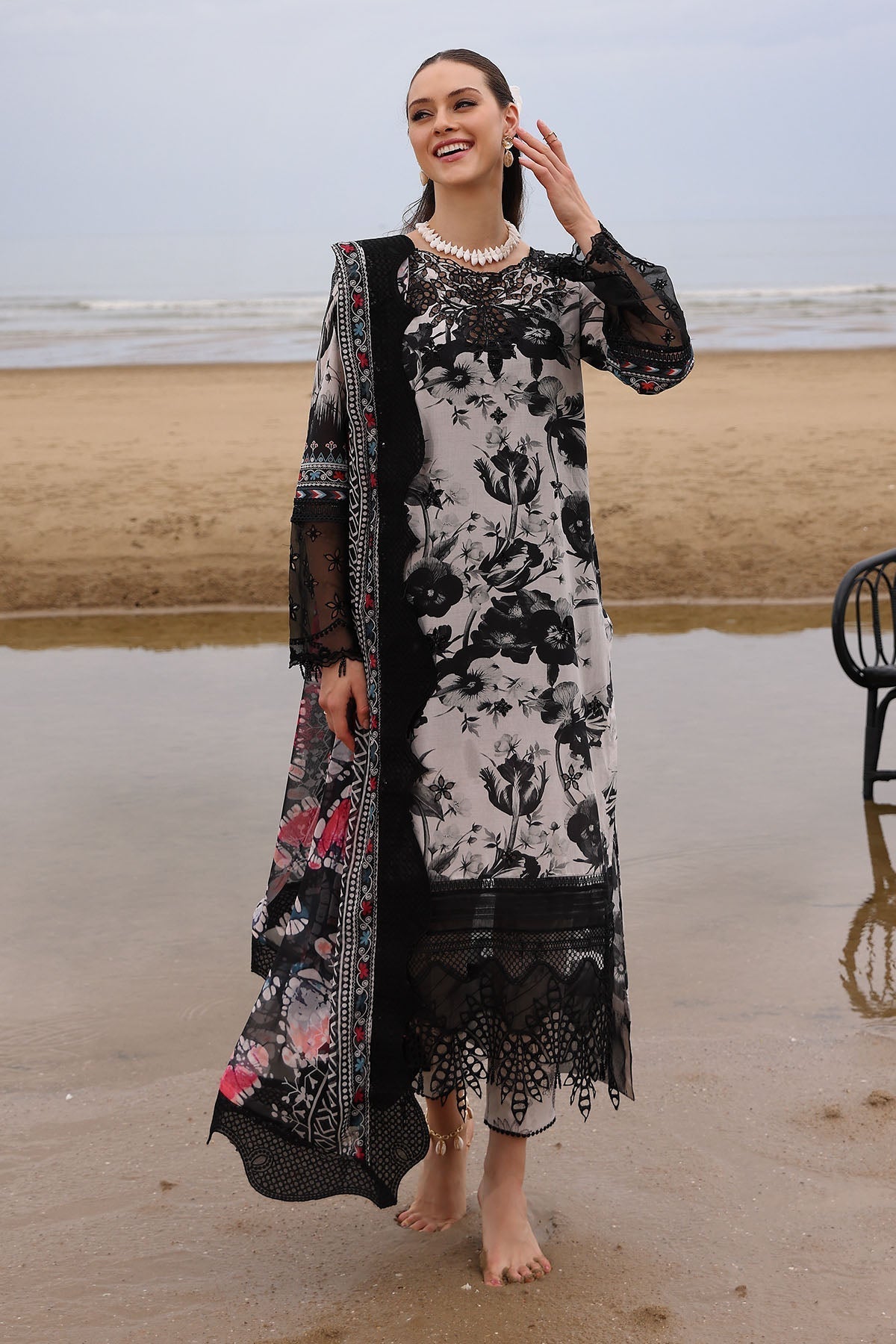 Nureh | Gardenia Embroidered Lawn 25 | NSG-175