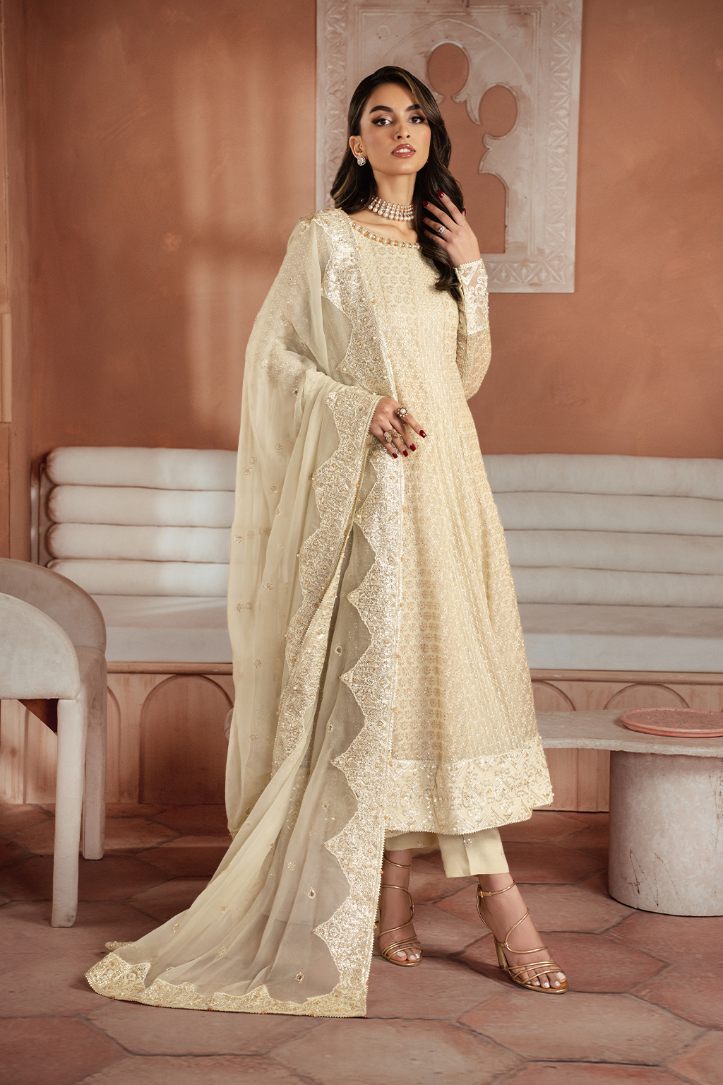 Iznik | Chiffonkari Formals | ICK-06 Embroidered Chiffon