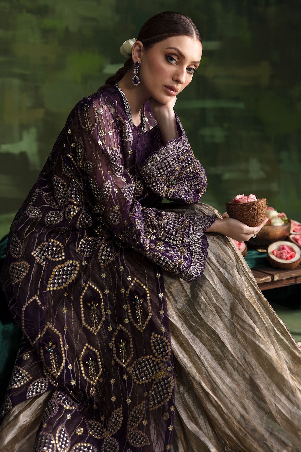 Nureh | Luxury Pret Formals | SEA FLOWER