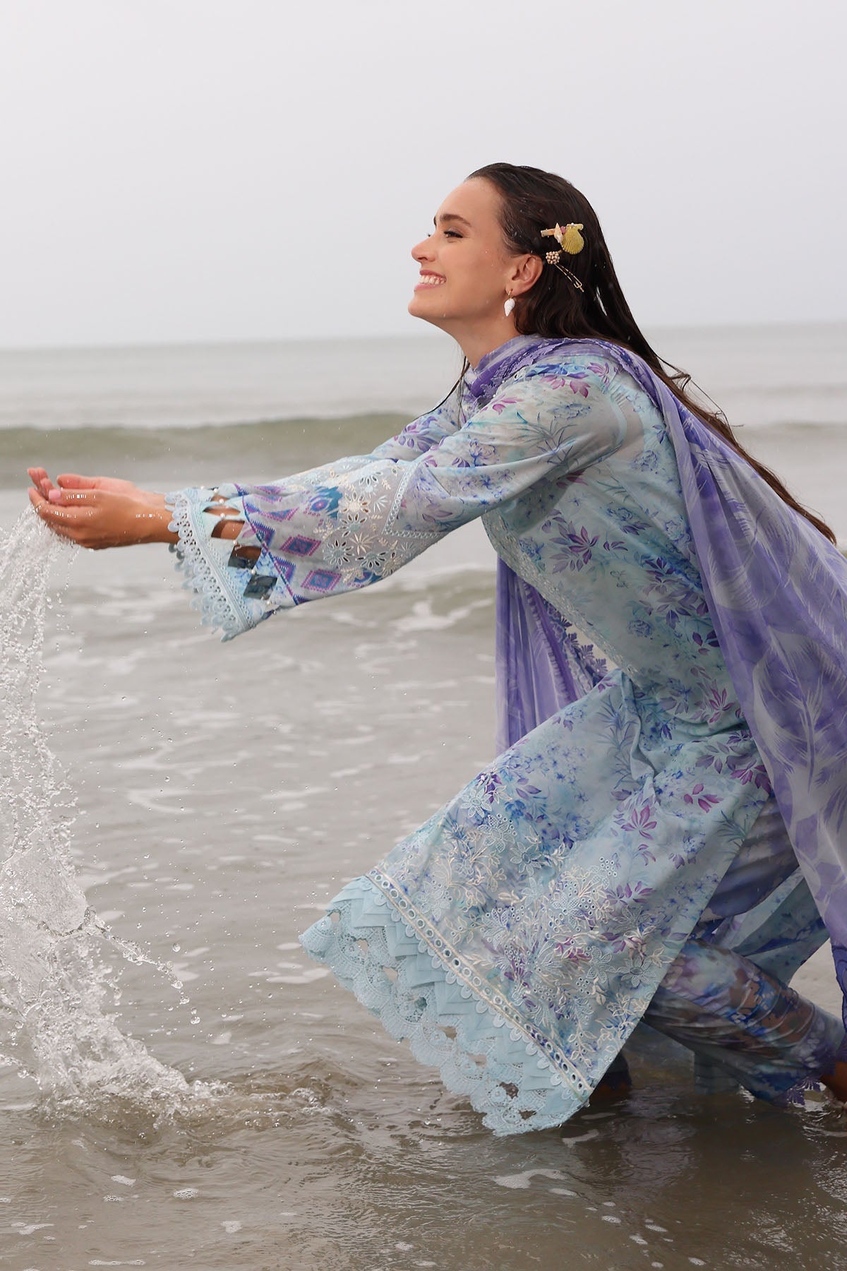 Nureh | Gardenia Embroidered Lawn 25 | NSG-176