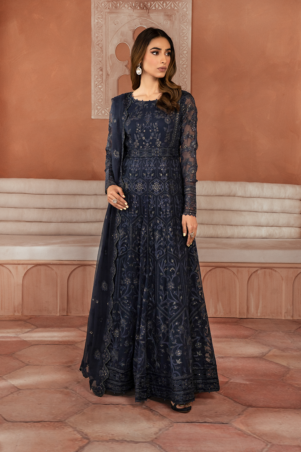 Iznik | Chiffonkari Formals | ICK-07 Embroidered Chiffon