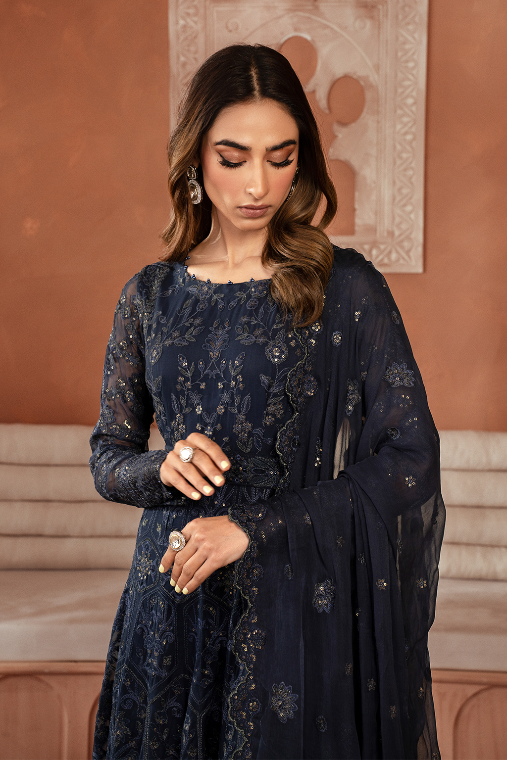 Iznik | Chiffonkari Formals | ICK-07 Embroidered Chiffon