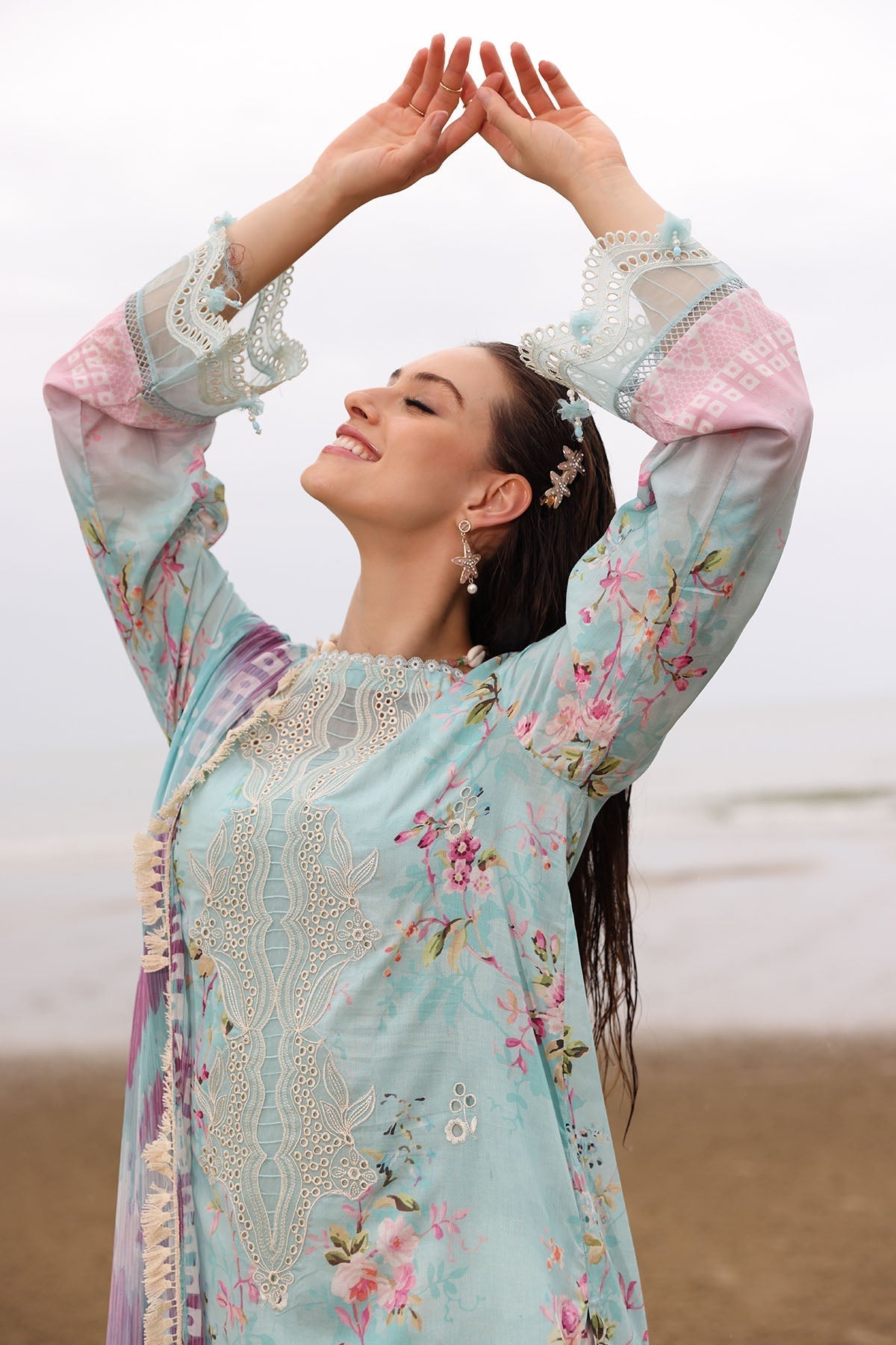 Nureh | Gardenia Embroidered Lawn 25 | NSG-173