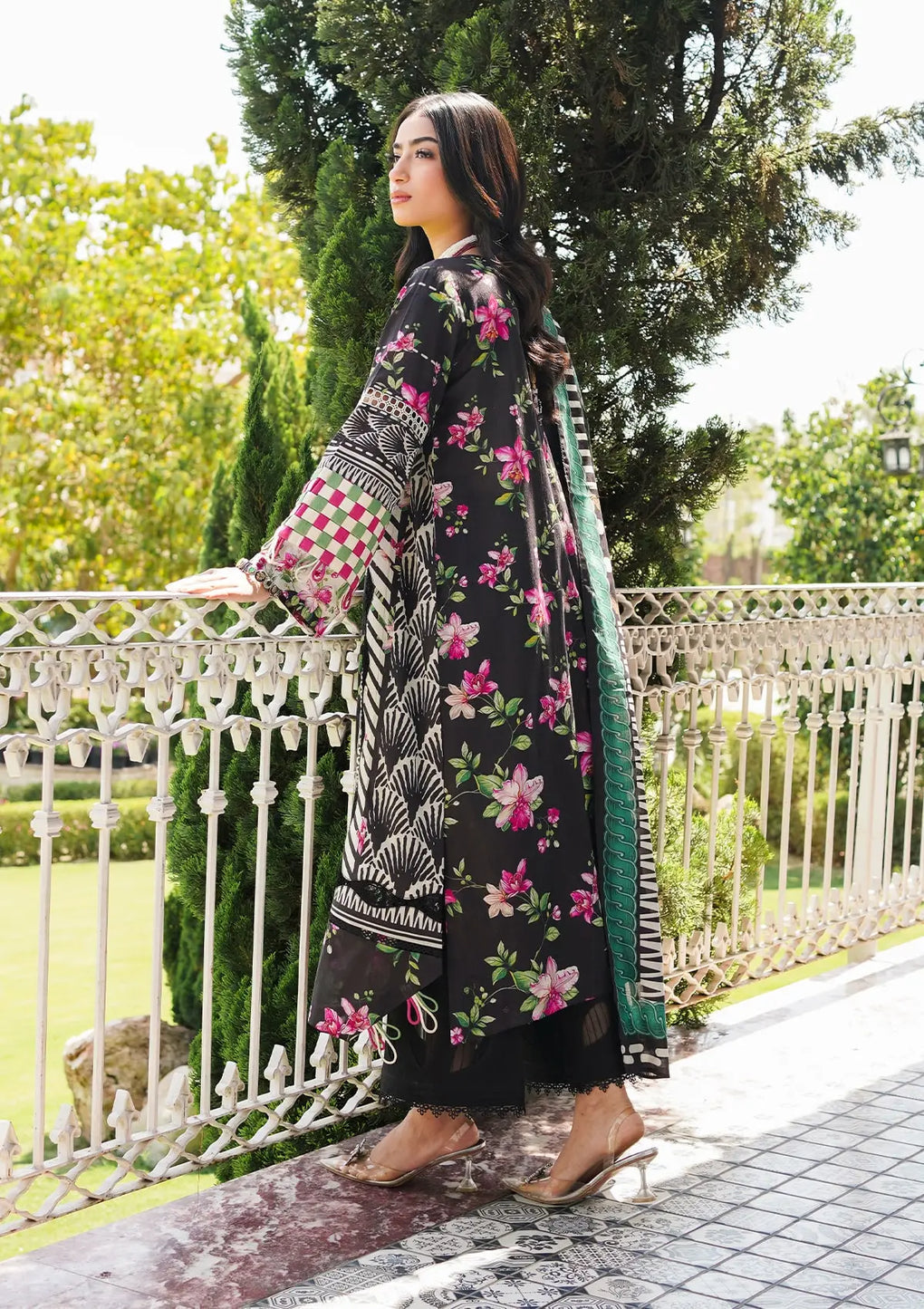 Elaf Premium | Printed Collection 24 | EEP-02A - Dark Floral