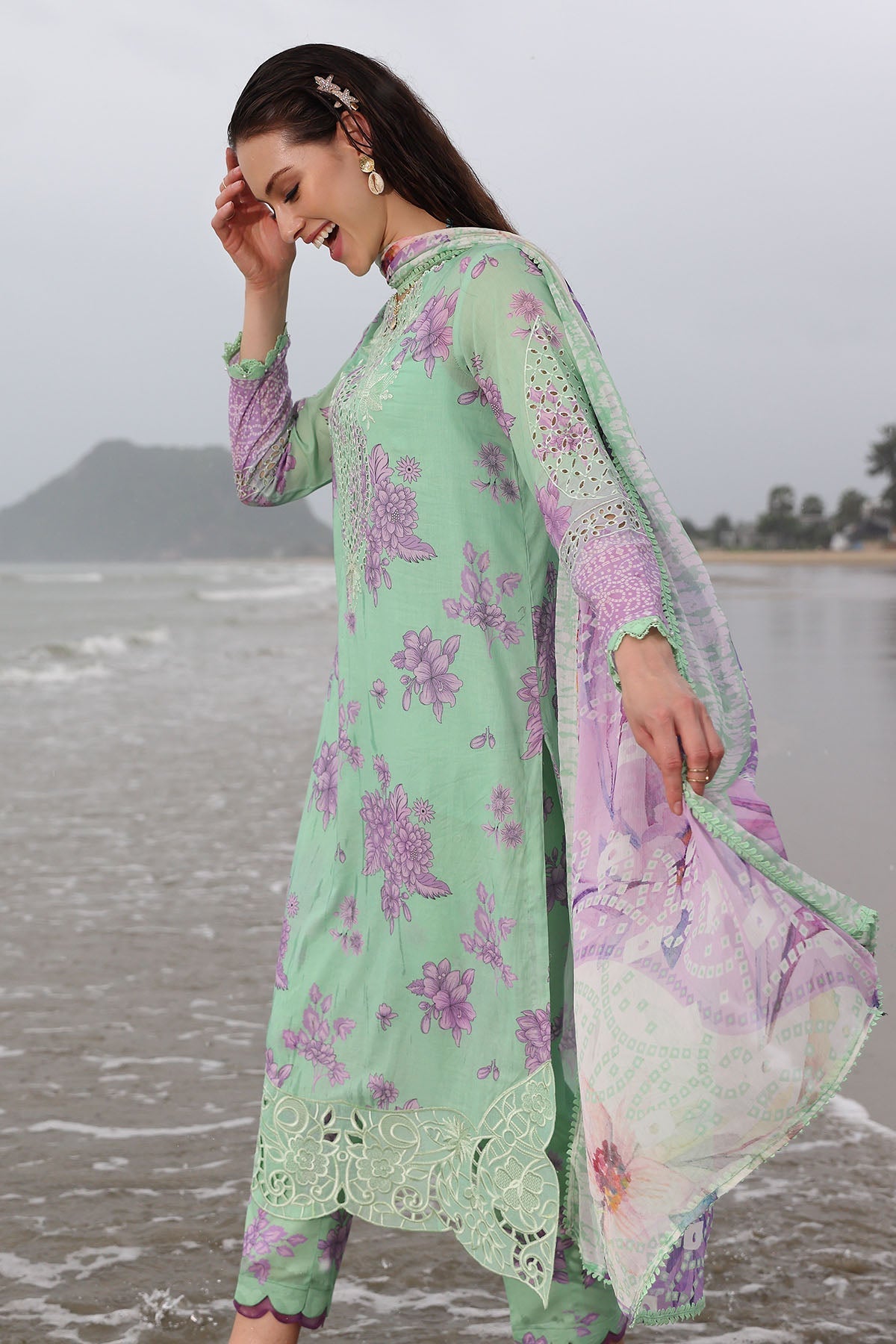 Nureh | Gardenia Embroidered Lawn 25 | NSG-174
