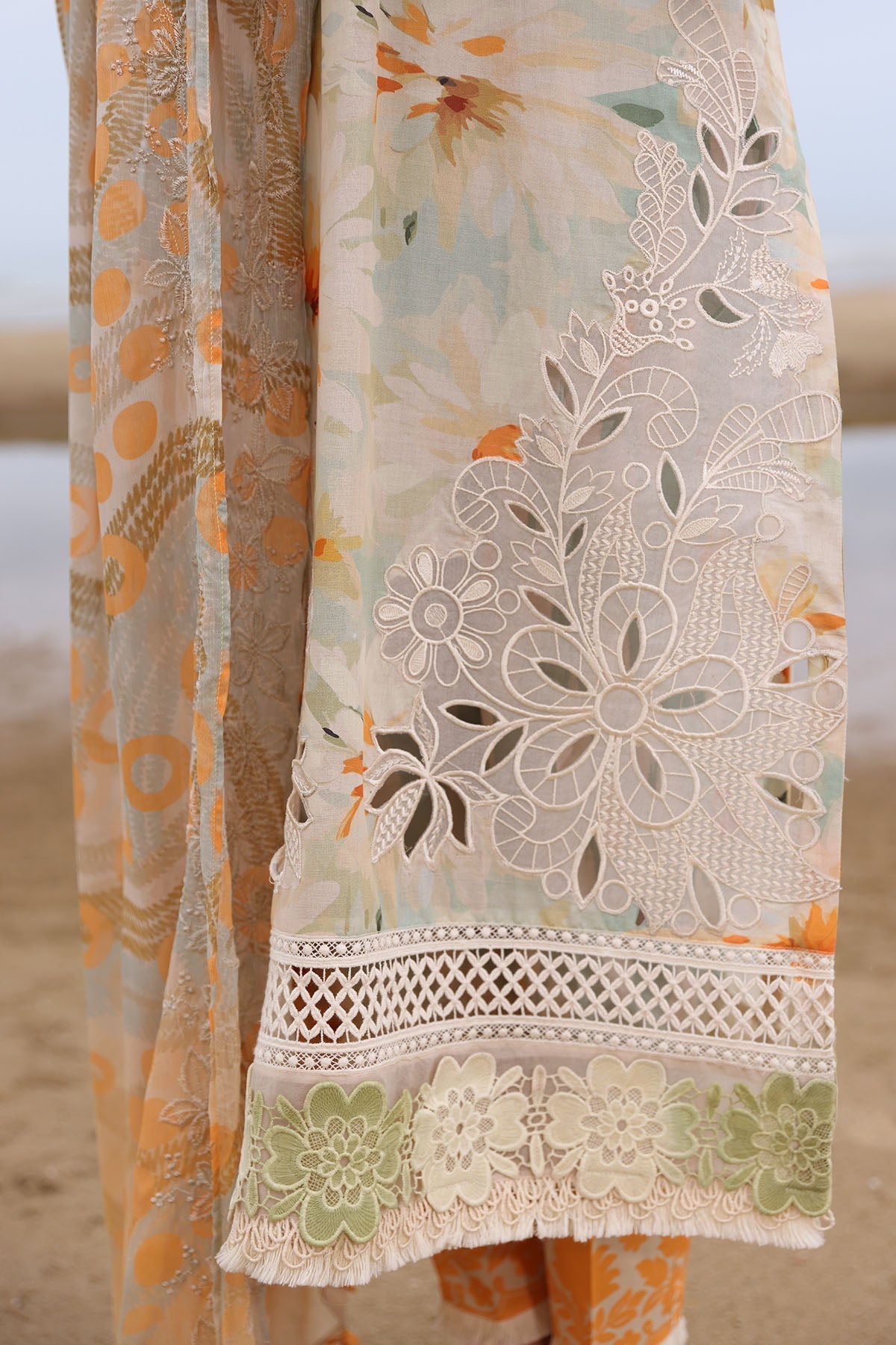 Nureh | Gardenia Embroidered Lawn 25 | NSG-169