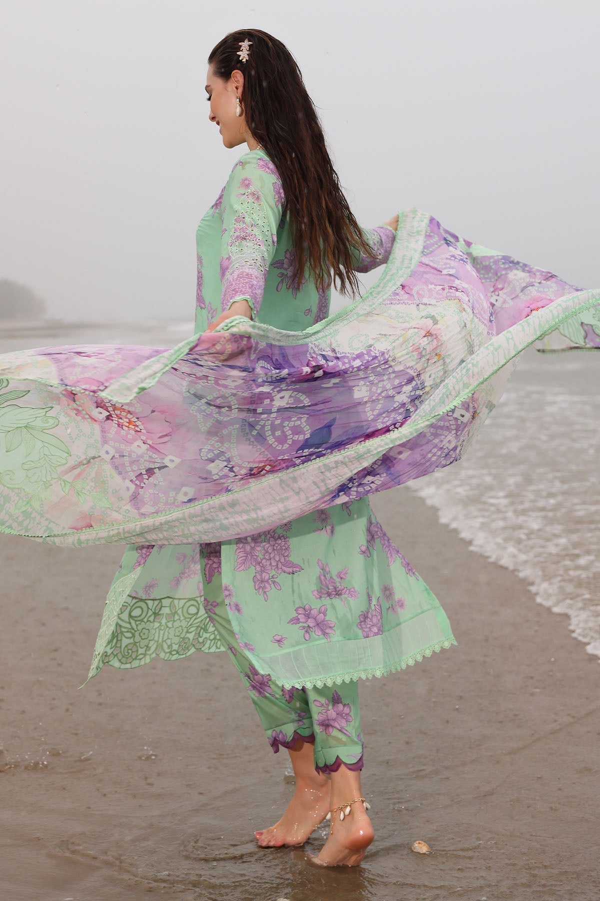 Nureh | Gardenia Embroidered Lawn 25 | NSG-174