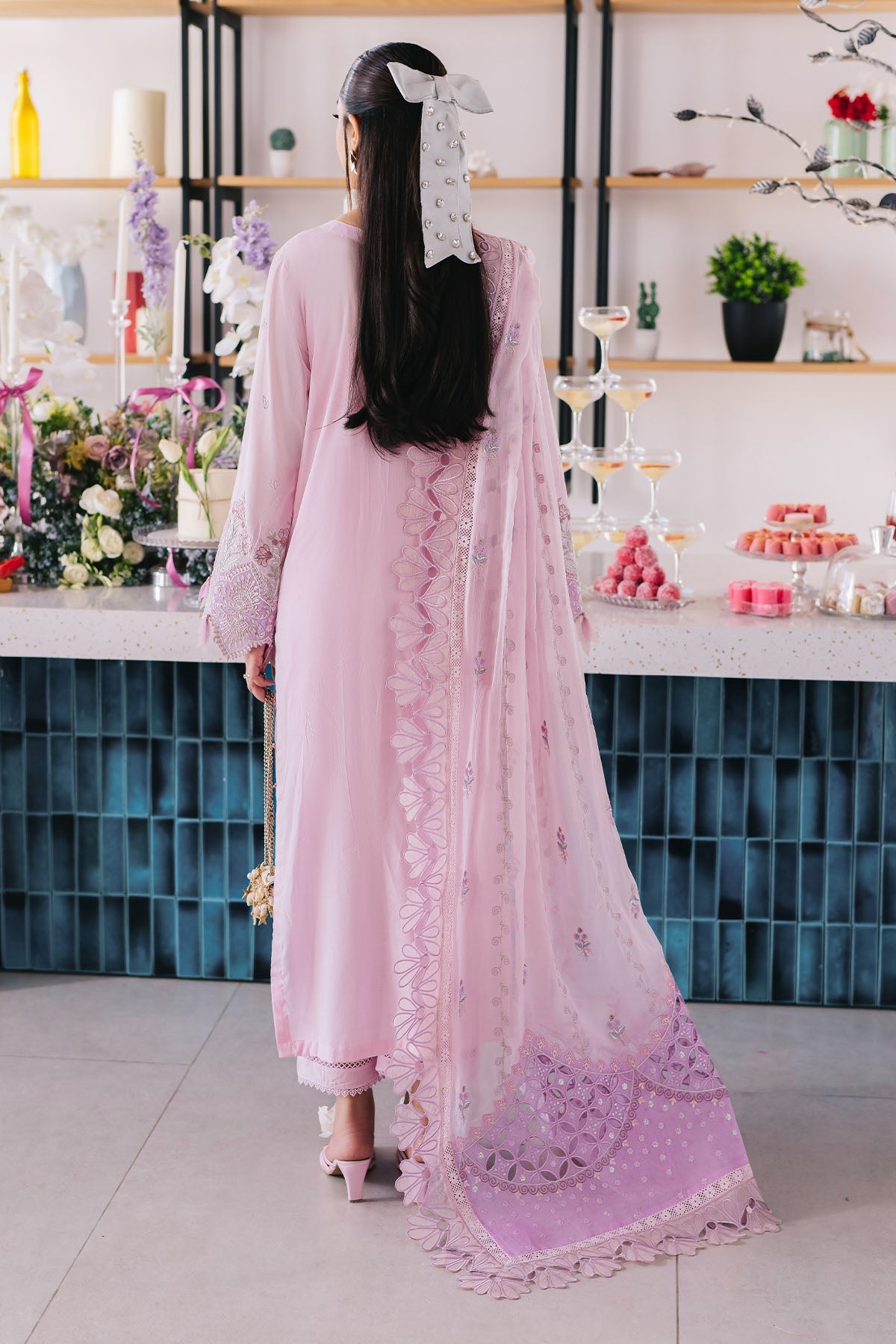 Nureh | Eid Escape Lawn | SPARKLE PINK NE-87