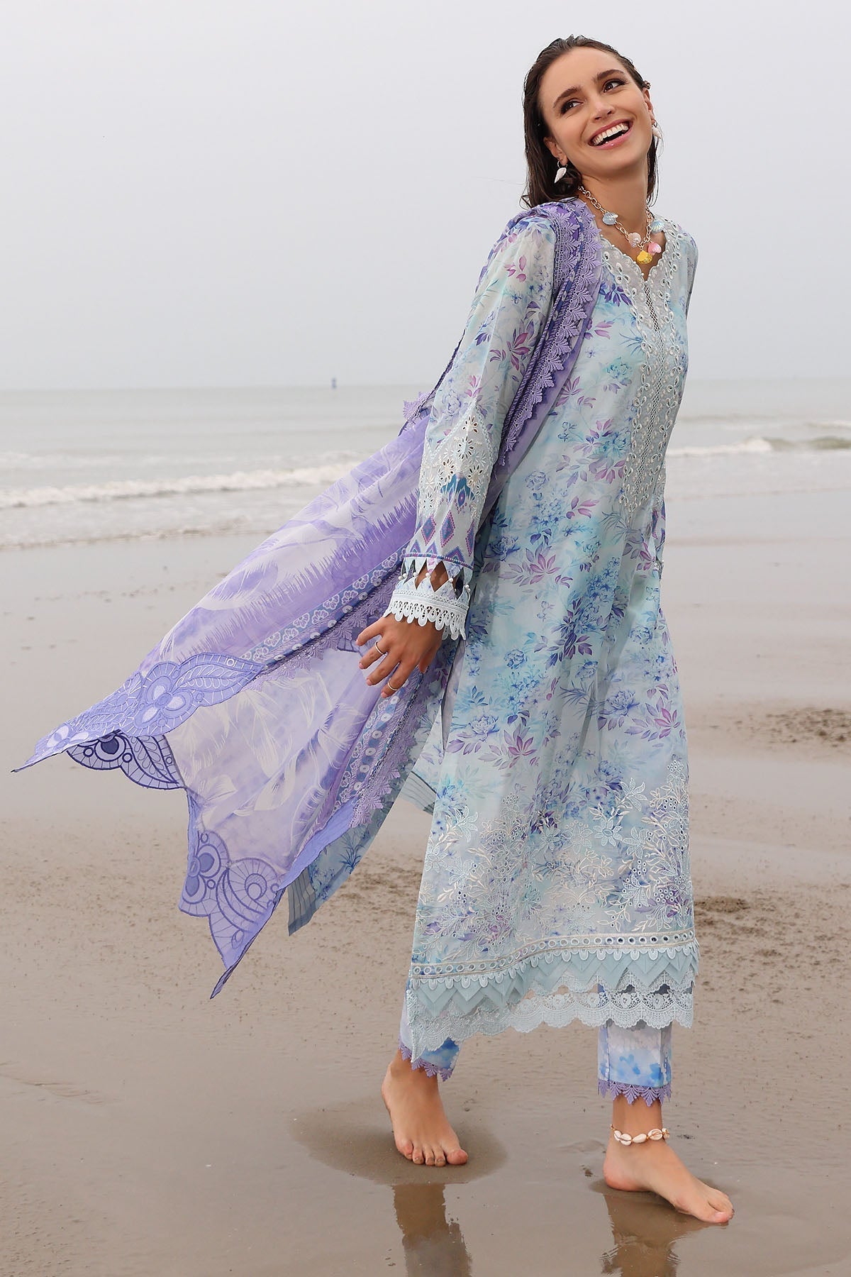 Nureh | Gardenia Embroidered Lawn 25 | NSG-176