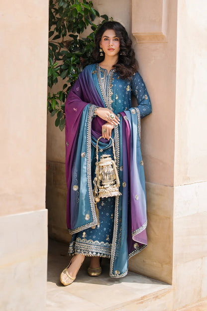 Iznik | Bandhani | UE-335 Embroidered Chiffon