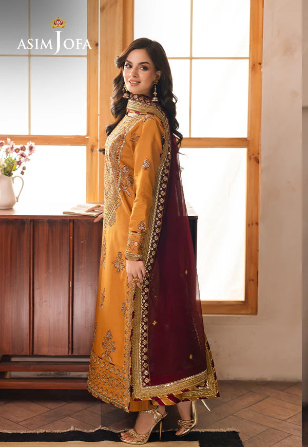 Asim Jofa | Heeriye | AJHE-07 EMBROIDERED JUMBO SILK 3 PCS