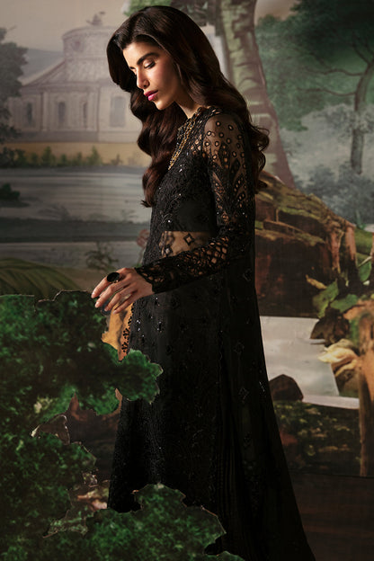 Afrozeh La Fuchsia Embroidered Organza 3Pc Suit - Camilla