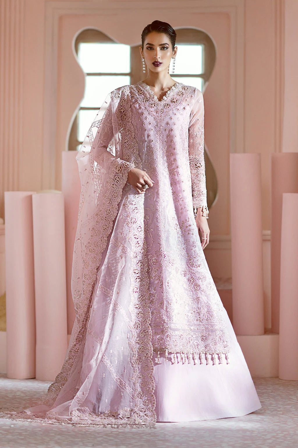 Ayzel Luminara Embroidered Organza 3Pc Suit AWF-06 CORA