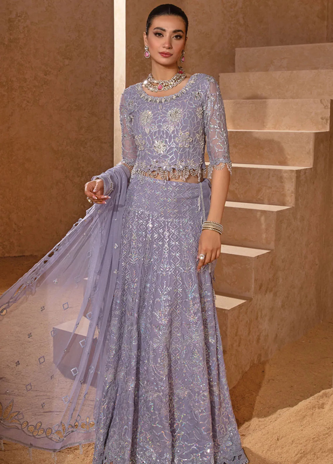 Rang Rasiya Chatoyer Embroidered Chiffon 3Pc Suit D-08 Jehan