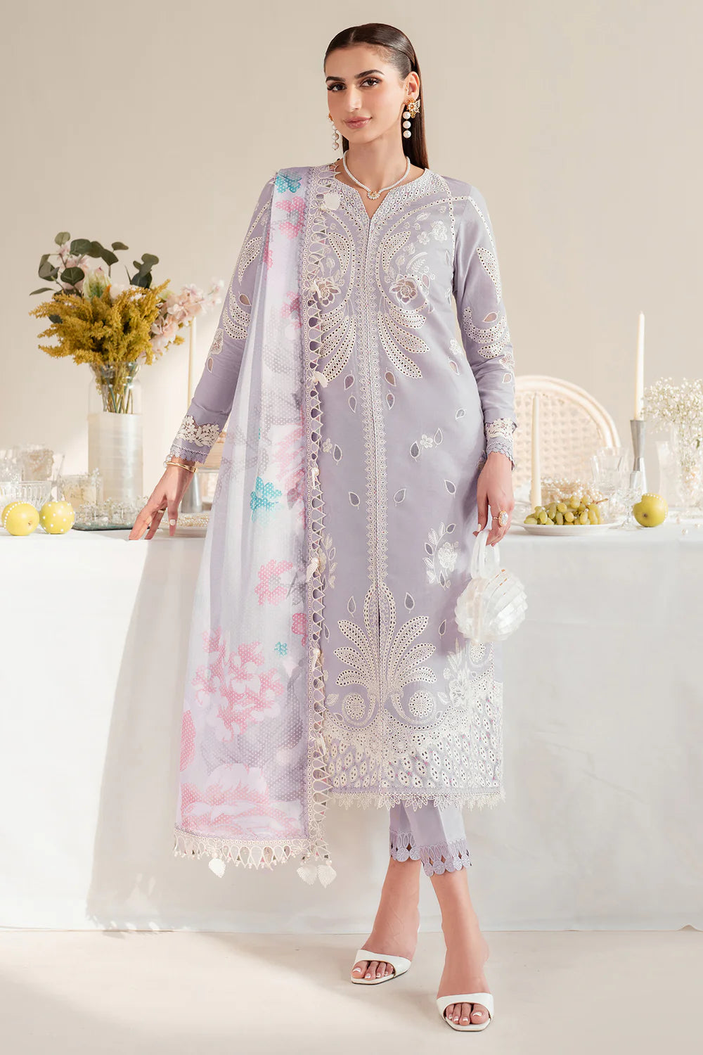 Jazmin | Iris EMBROIDERED DOBBY LAWN IL'25-D06