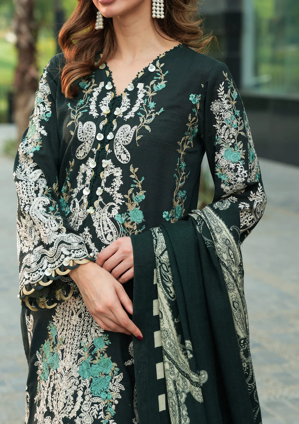 Elaf Premium | Winter Pashmina Shawl Collection | EPW-2A Sweet Harmony