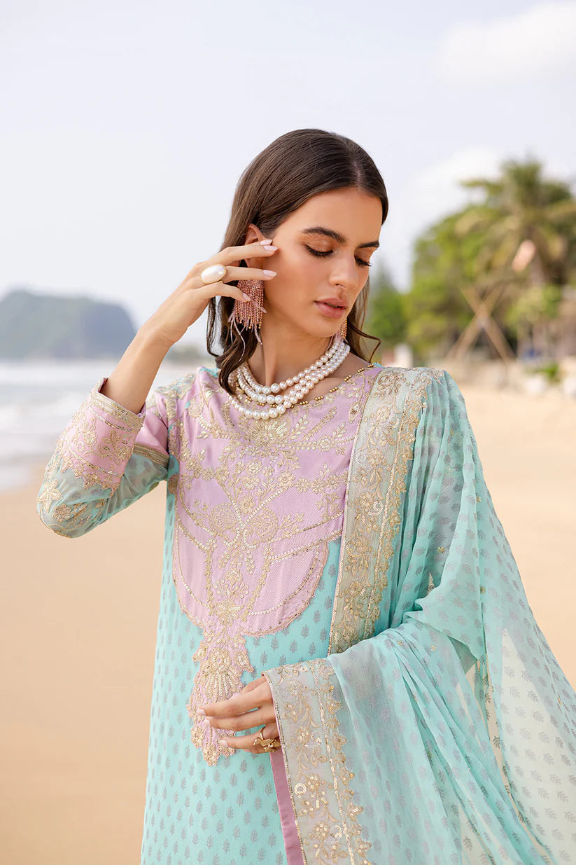 Freesia premium | Zyra | 3 Piece Embroirdered Chiffon Aarohi - FW40056